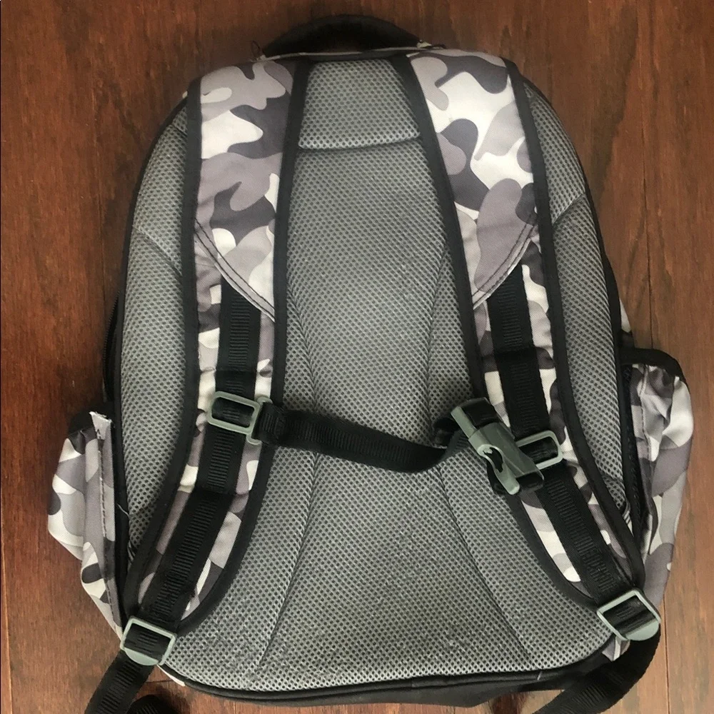 Pottery Barn Grey Black Camouflage Backpack